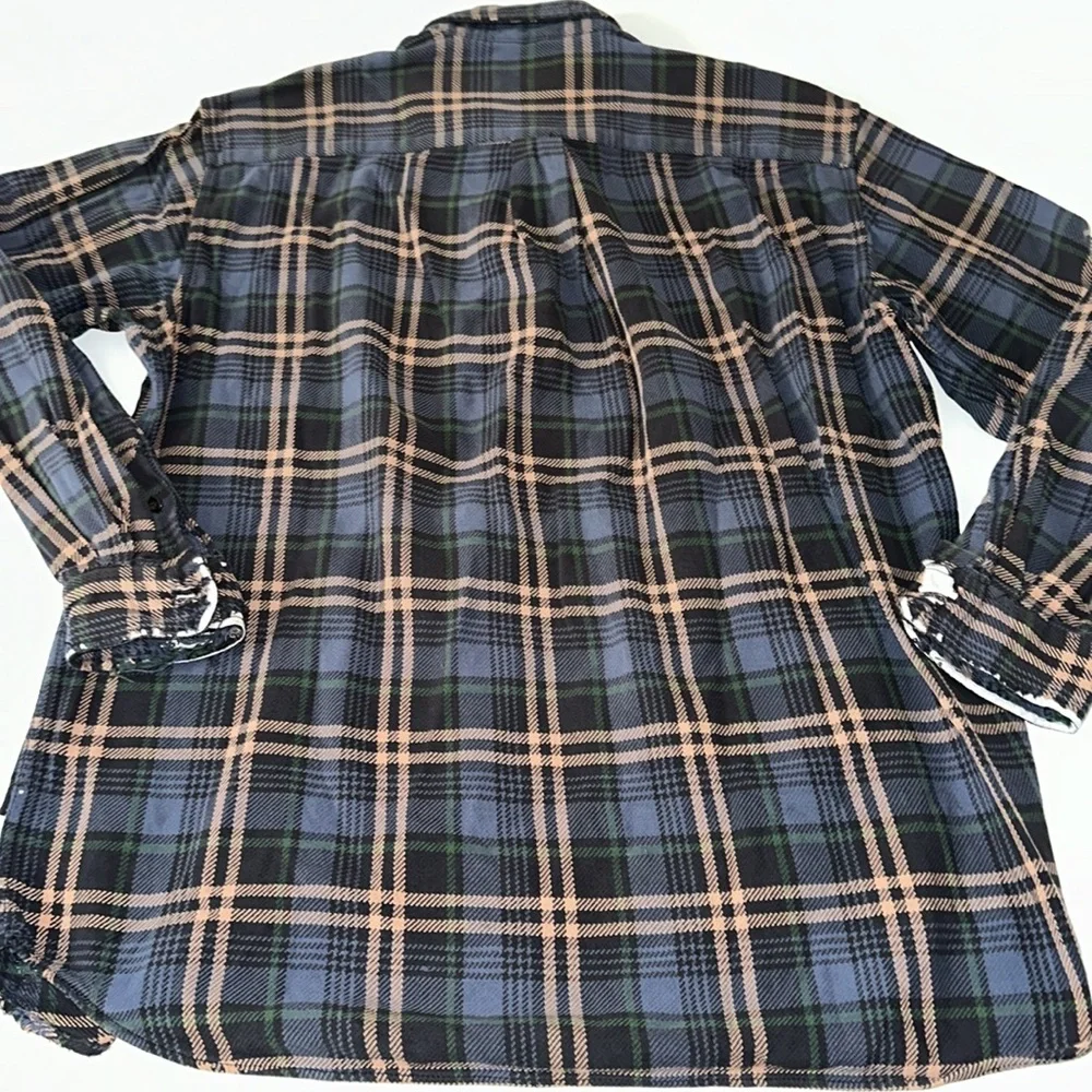 J CREW MENS DISTRESSED FLANNEL